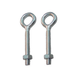 Camarão fechado soldado com porca hm01, m8 x 60 mm, zincado, blíster 2 unidades