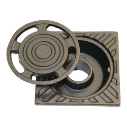 Ralo para pátio de alumínio antracite 10 x 10 cm