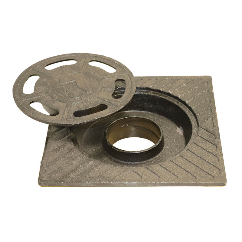 Ralo para pátio de ferro fundido 25 x 25 cm