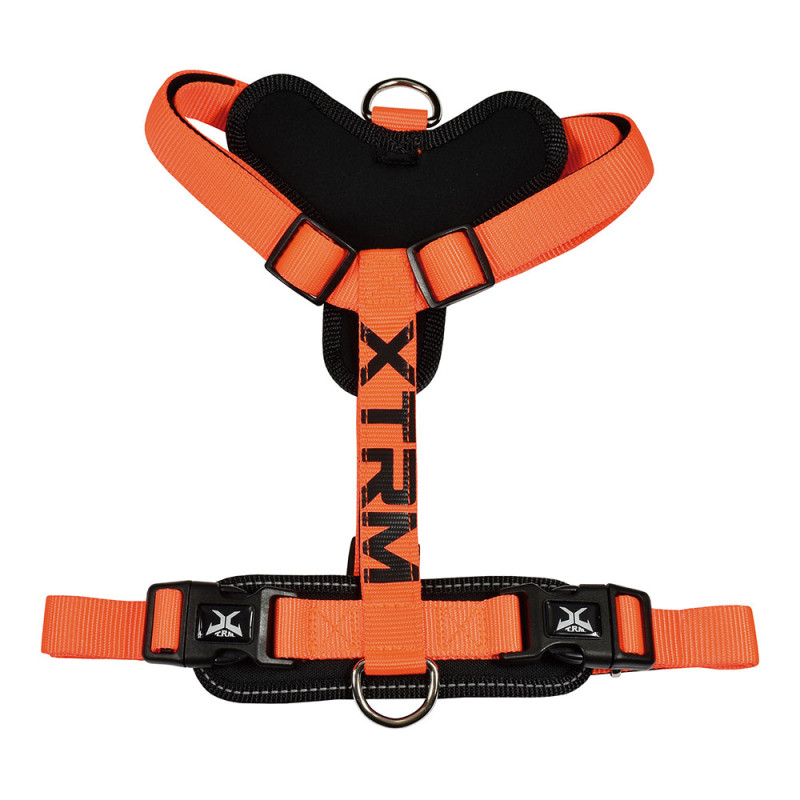 Arnês x-trm cronos neon flash laranja, t-m 20 mm x 46-75 cm