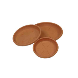 Prato de injeção cor terracota ø22cm (para vaso ref: 74860)
