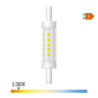 Lâmpada linear led 78 mm, r7s, 5 w, 500 lm, 3000 k, luz quente, regulável, ø15 x 78 mm