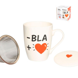 Chávena para chá bla com filtro e tampa 350 ml