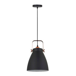 Candeeiro de teto pendente, e27, preto + cobre, ø270 x 1200 mm
