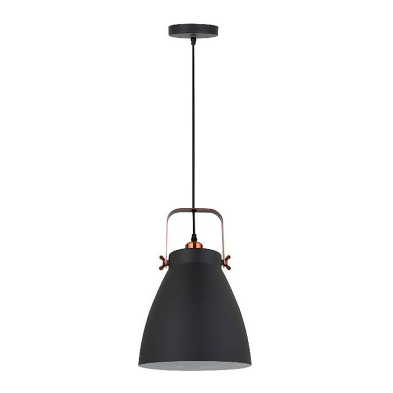 Candeeiro de teto pendente, e27, preto + cobre, ø270 x 1200 mm
