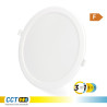 Downlight led de encastrar, redondo, 18 w, 3cct, 1820 lm, embelhecedor branco, ø22,3 cm
