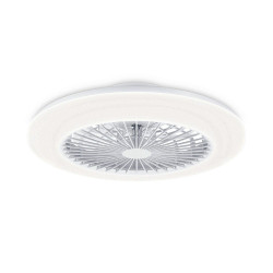 Ventilador de teto, led 3cct, dc 20 w + 42 w, modelo amigo, branco com difusor efeito estrelado, ø48,5 cm