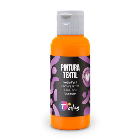 Tinta têxtil laranja, 80 ml