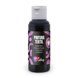 Tinta têxtil preta, 80 ml