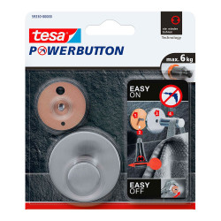 Cabide powerbutton classic round, aço inoxidável