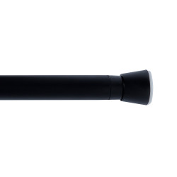 Barra extensível multiuso a pressão sem furos, preta, ø2,8 - 2,5 x 140 - 250 cm