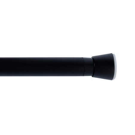 Barra extensível multiuso a pressão sem furos, preta, ø2,8 - 2,5 x 140 - 250 cm
