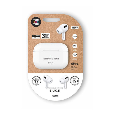 Auriculares sem fios bluetooth siux.11, tws 3, 6 h, brancos