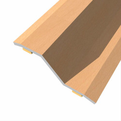 Junta de aço para desnível 8-14 mm, adesiva, flooring, faia clara, 166 x 3,6 cm