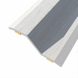 Junta de aço para desnível 8-14 mm, adesiva, flooring, carvalho cinzento, 166 x 3,6 cm