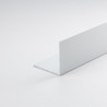 Perfil angular de alumínio prateado para montagem, 1000 x 15 x 15 mm