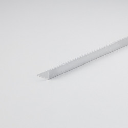 Perfil angular diy em alumínio prateado 2000 x 40 x 15 mm