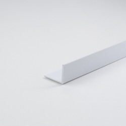 Perfil diy em forma de l, pvc branco acetinado, 1000 x 40 x 10 mm