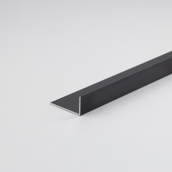 Perfil bricolagem ângulo l alumínio preto mate 1000 x 30 x 15 mm