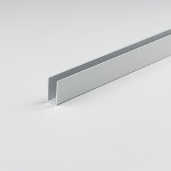 Perfil bricolagem u alumínio anodizado 1000 x 10 x 10 mm