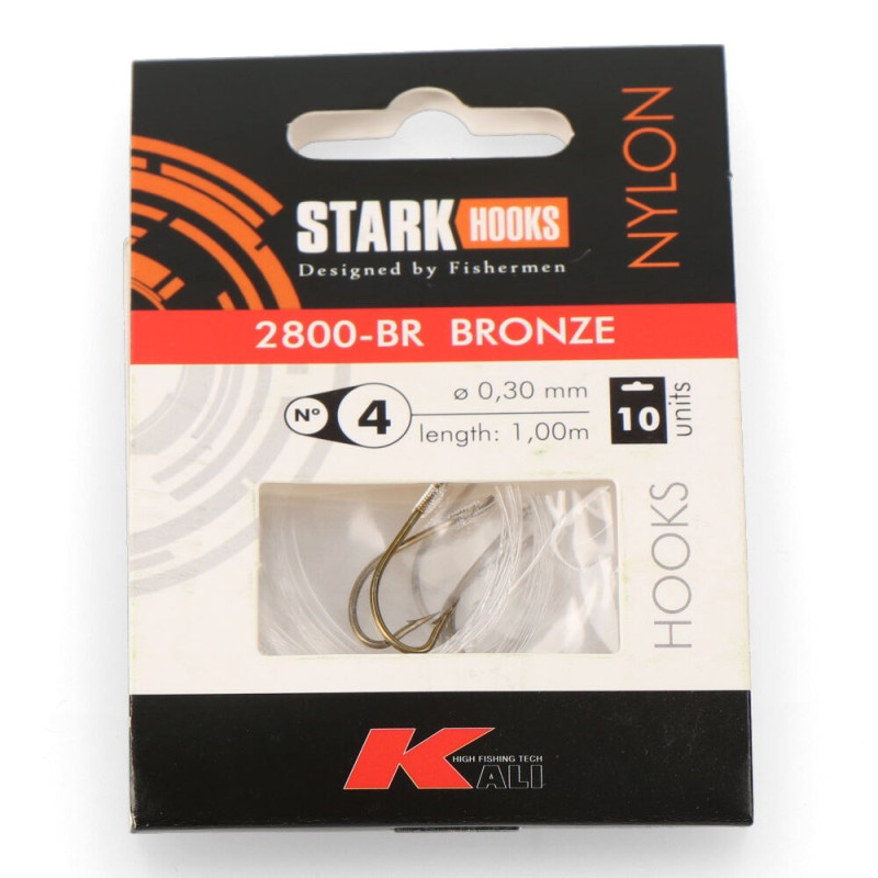 Anzol 2800-br bronze montado recto, tamanho n 2, 10 un