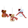 Urso de natal em led para decoração de árvore de natal, cores sortidas