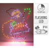 Figura de papai noel em led 321 led 70 cm