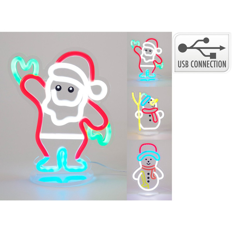 Figura de néon com motivos natalinos, vários modelos