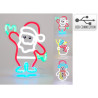 Figura de néon com motivos natalinos, vários modelos