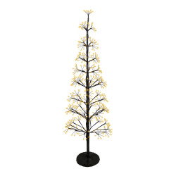 Árvore micro led de 1,2 m com função de luz fixa e intermitente para uso externo