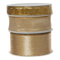 Fita de poliéster dourada, vários modelos