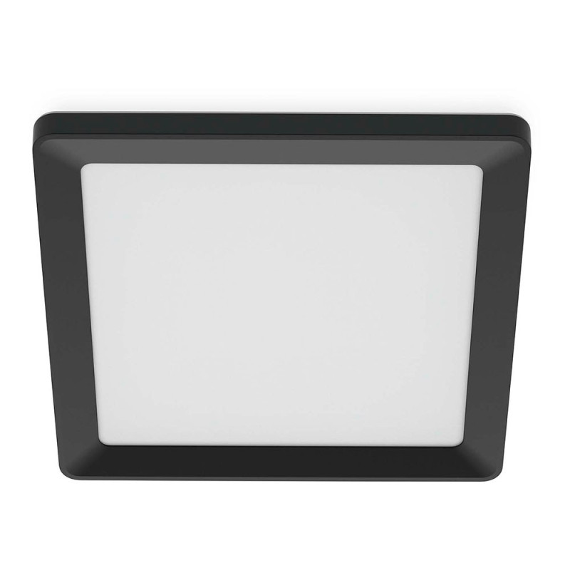 Plafon quadrado preto valen, 17 w, 2050 lm, 2200 - 6500 k, 395 x 37 x 395 mm