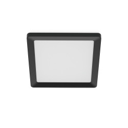 Luminária de teto quadrada preta, 13 w, 1550 lm, 2200-6500 k, 295 x 37 x 295 mm