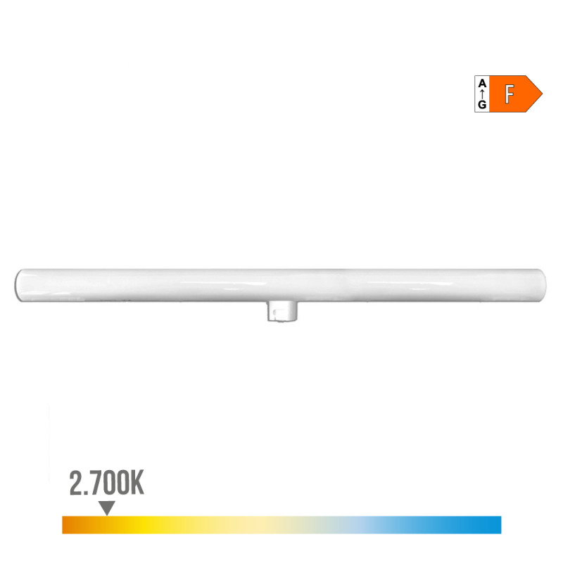 Lâmpada led linestra 1 casquilho s14d 9w 810lm 2700k luz quente 500x30x47mm edm