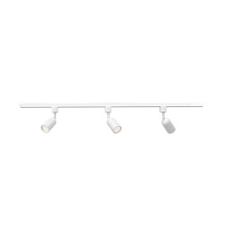 Sistema de calha easylink com 3 projetores shea 5 w, cor branca