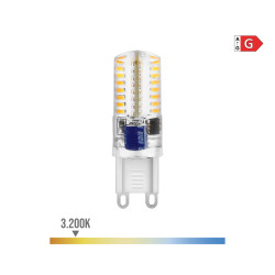 Lâmpada led de silicone g9 2,5w 170lm 3200k luz quente ø15x50mm edm