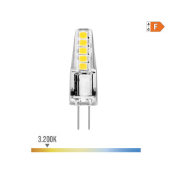 Lâmpada de silicone bi-pin led g4 12v 2w 180lm 3200k luz quente ø10x37mm edm