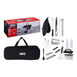 Conjunto de acessórios para churrasco, 24 peças