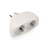 Multiconector t/tl saída dupla tipo f 4,8mm economic max 3680w branco (embalado)