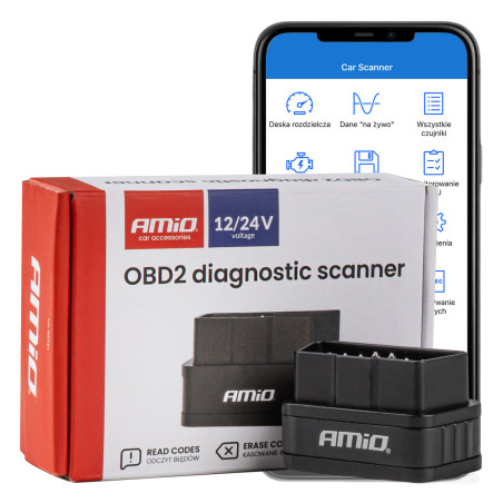 Interface de Diagnóstico para Scanner AMiO OBD2 BT PIC25K80 DC24K AMIO