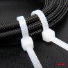 Abraçadeiras de Nylon Brancas 4,8×300mm 100 un AMIO