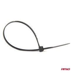 Abraçadeiras de Nylon Pretas 2,5×200mm 100 un AMIO