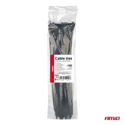 Abraçadeiras de Nylon Pretas 4,8×350mm 100 un AMIO