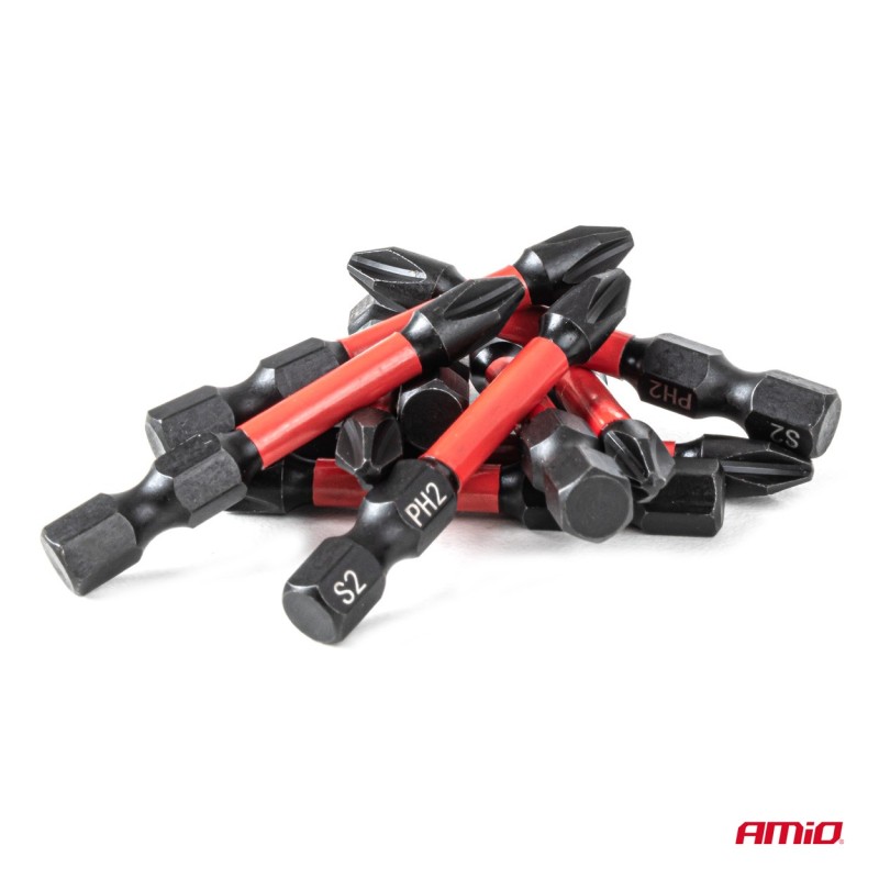 Conjunto de Bits Torsion PH2 1/4" 50mm 10 pç AMIO