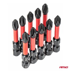 Conjunto de Bits Torsion PH2 1/4" 50mm 10 pç AMIO