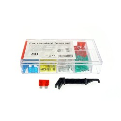 Conjunto Fusíveis Automotivos Padrão Tipo Lâmina de 80 pç MIX AMIO