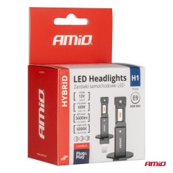Kit 2 Lâmpadas LED Automotivas HYBRID Série H1 6000K Canbus 60W AMIO