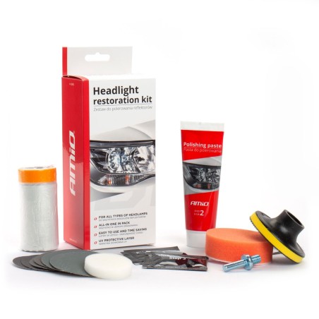 Kit de Polimento para Restauração de Faróis AMIO