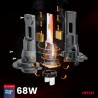 Kit Lâmpadas LED Automotive Série F25 PRO BLACK FULL CANBUS H7 68W 12V 24V AMIO