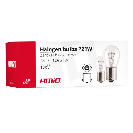 Lâmpada 12v 21w BA15S (Caixa 10 un) Amio